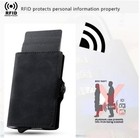 For Men New Slim Rfid Blocking Pop Up Card Holder Front Pocket Wallet Black 