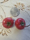 6 Vintage Bakelite Fruit Buttons Tomato Strawberry