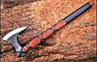 Custom Hand Made Forge Carbon Steel Viking Axe Tomahawk Integral Hatchet 2710