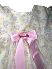 Vintage Allison Ann Baby Girls 6-9 Months Floral Dress Yellow Tulle 90s