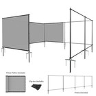 5 6ft Outdoor Fabric Balcony Fence Privacy Screen Dog Fence Deck Garden W pole