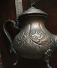 Vintage Antique Collectible Metal Tea Pot Middle East Handmade  Engraved