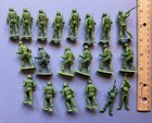 20 Mpc Multiple 45mm Plastic Wwii Us Army Toy Soldiers From Original 1970 Molds