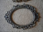 4 Vintage Italian Oval Ornate Frames Metal Decor Regency Victorian Style Frame