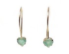 19thc Antique Emerald 10kt Gold Earrings  Gem Of Renaissance Europe Astrologers