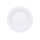 10 Pcs Plastic White With Basketweave 7  Plates Disposable Party Wedding Sale