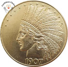 Antique Liberty Indian Head Ten Dollar Coin - Uncirculated Morgan Silver Dollar