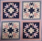 Vtg   Wamsutta   lone Star   Quilt Pattern   Cotton Fabric Block   7 5 x7 5 