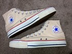 Made In Usa Vintage Converse All Star Hi Cream Chuck Taylor 90s 80s 70 Size 9 5