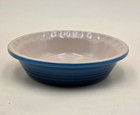 Le Creuset 13-03 Stoneware 6  Mini Pie Tart Dish Marseille Blue Fluted Rim