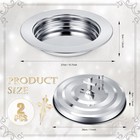 1 Plates Silver Communion Set With Lid  Stainless Steel Bread Tray Plates For   