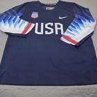 Nike Team Usa 2018 Pyeongchang Olympic Hockey Jersey Royal Blue Men Xxl