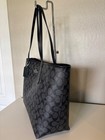 Coach Signature City Tote Bag Silver graphite black Nwt
