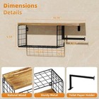 Bathroom Toilet Paper Holder With Shelf Storage Basket For Wipes And Rolls