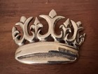 Crown Belt Buckle Silver Metal Western Cowboy Cowgirl Men Women Rodeo Rock Rebel