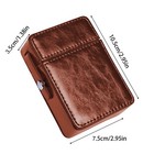Lighter Pack Holder Retro Pu Leather Stainless Steel Lighter Cigarette Case 