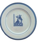 Vintage Pembroke Welsh Corgi Louisville Pottery Plate Signed Estate Find Rare