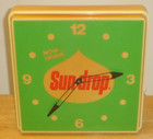 Vintage 1960 s Sun-drop Soda Large Lighted Wall Clock   Advertising Sign Works