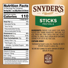 Snyder s Of Hanover Sticks Pretzels  16 Oz Bag