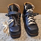 Vntg   Post Wwii Era 50 s Warners Leather Ski Boots Sz  8 Display Or Wear N o s 