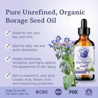Natural Cold-pressed Borage Oil 100  Pure Skin Hair Face Nails Moisturizer