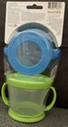 New Sealed Munchkin Snack Catcher Food Dispensers No Spills 2 Pack Blue green