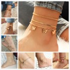 Various Styles Anklet Ankle Bracelet Foot Chain Heart Beads Butterfly Colorful 