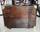 Superb Antique C1900 English Cogswell  Harrison Cartridge Case Leather Luggage 