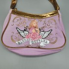 Disney Hannah Montana Rose Wings Purse Hand Bag Purple Gold Miley Cyrus Htf
