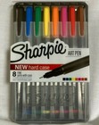 8 X Sharpie  Art Pen Set     Fine Point Pens W  Hard Case   Blue Red Black   New