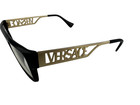 Versace New Black Retro Flat Top Frames Gold Mens 55-19-145 Eyeglasses Ve3326u