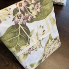 Pottery Barn Thistle Print Cotton Shower Curtain 72 sq Nature Floral Garden
