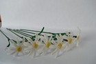 Handmade French Beaded Flowers Home Decor White Daisy Set Of 6 Daisies