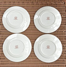 Qantas Airways Inflight Meal Service 4 Side Plates 6  Gold Kangaroo Facing Left