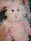Htf Russ Berrie Fuzzy Wuzzy Sherbet Pink Long Ear Bunny Rabbit Plush Rare