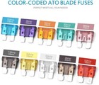 100pcs Standard Blade Fuse Assortment Auto Car Motorcycle Suv Fuses Kit Apm Atm