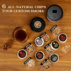 Rechargeable Old Fashion Cocktail Burbon Smoker Kit With 6 Wood Chips  glasses   k