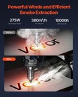 Vevor Solder Fume Extractor 275w Soldering Smoke Absorber   4-stage Filters