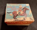 Vintage Mikuni Tin Litho Toy Billy The Cowboy   His Horse W  Original Box Works