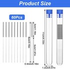 60pcs 3d Printer Nozzle Cleaning Kit - 0 4 Mm Stainless 0 4mm  Steel Color 