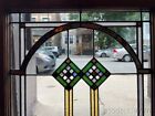 Antique 1920 s Chicago Bungalow Style Stained Leaded Glass Window