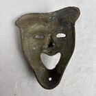 Vintage Solid Brass Tragedy   Comedy Masks Wall Set 3 Smile Now Cry Later Masks