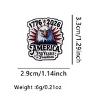 1776-2026 America 250th Anniversary Lapel Pin  Patriotic Enamel Pin Badge