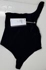 Lululemon Asymmetrical Bodysuit  Sleeveless Thong Cut Womens Medium Nulu Black