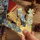 4 Pieces Metal Bookmarks With Tassel golden Hollow Bookmark Van Gogh Monet Oil  