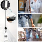 Retractable Id Badge Holder 2 Pack Swivel Clip Adjustable Reel Lanyard