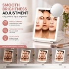 2026 Rechargeable Makeup Mirror W lights Portable Travel Lighted Vanity Desk