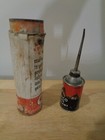 Texaco Oil Company Long Spout Home Lubricant Can   Cardboard Tube Holder