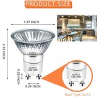 Gu10 Halogen Bulb 120v 50w Warmer Bulbs  2800k 6 Count  pack Of 1   Silver