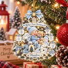 Personalized Baby s First Christmas Ornament  Custom Birth Stats Baby Keepsake 